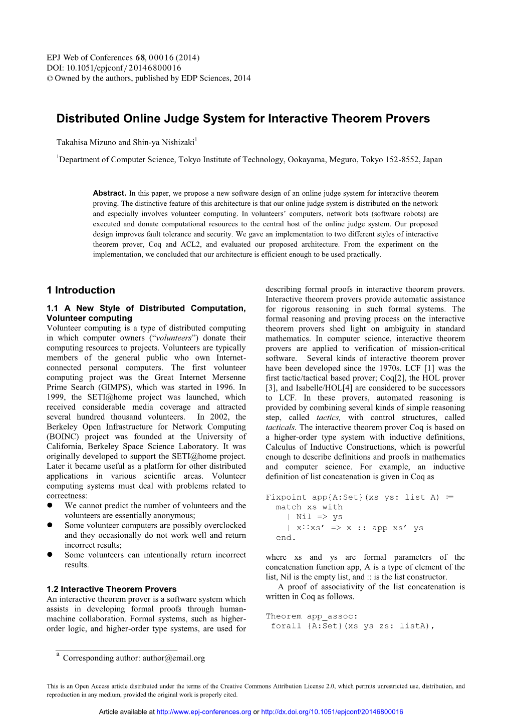 Distributed Online Judge System for Interactive Theorem Provers