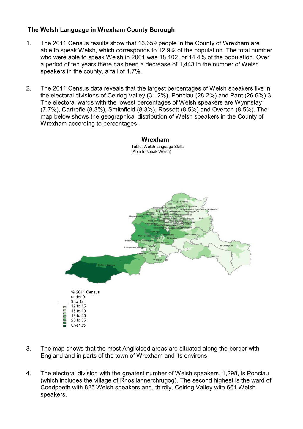 The Welsh Language in Wrexham County Borough