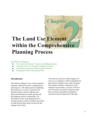 The Land Use Element Within the Comprehensive Planning Process 2