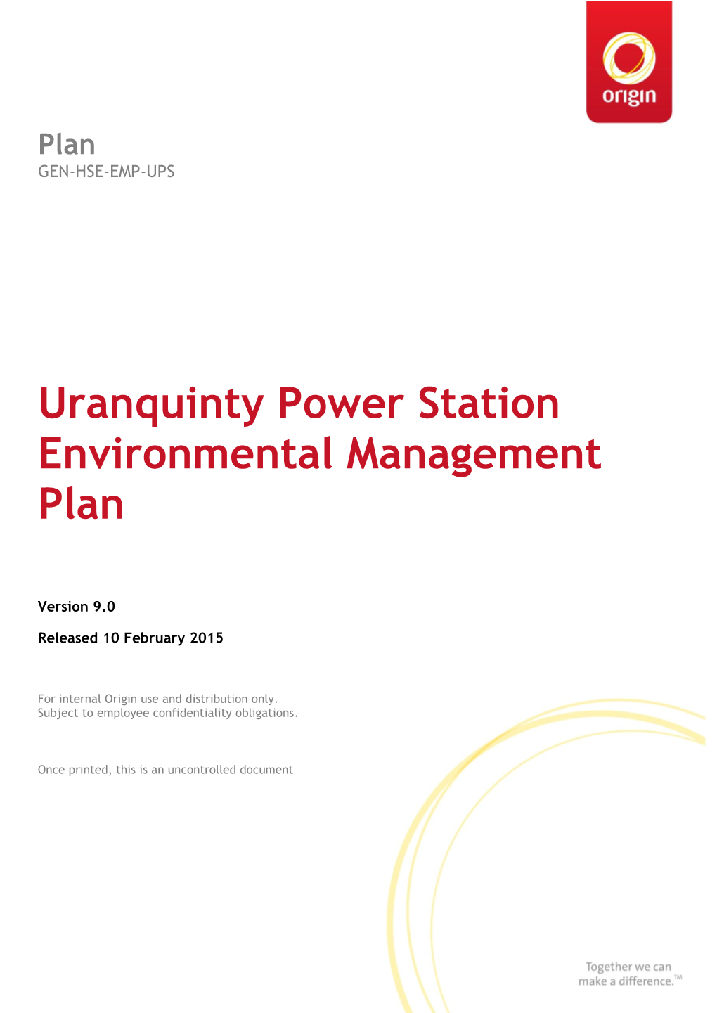 Uranquinty Power Station Environmental Management Plan, a Brief Hierarchy of Documents Is Set out Below