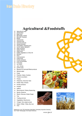 Agricultural &Foodstuffs
