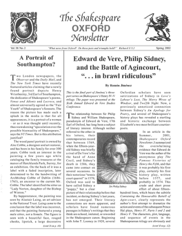 Spring 2002 Shakespeare Oxford Newsletter