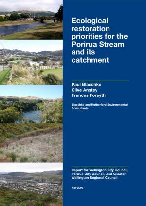 Ecological Restoration Priorities for the Porirua Stream and Its Catchment