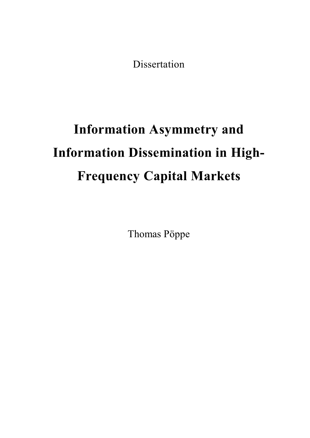 Frequency Capital Markets