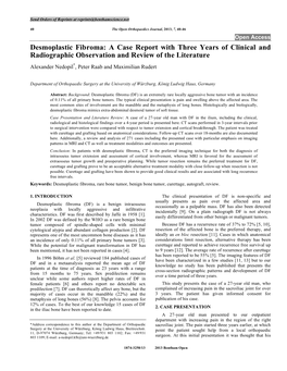 Desmoplastic Fibroma