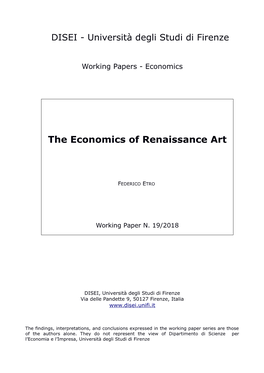 The Economics of Renaissance Art