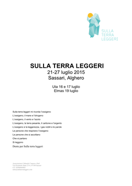 Visualizza Il Programma 2015