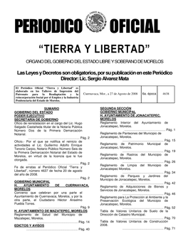 Reglamento De Salud Del Municipio De Dirección De Catastro Municipal