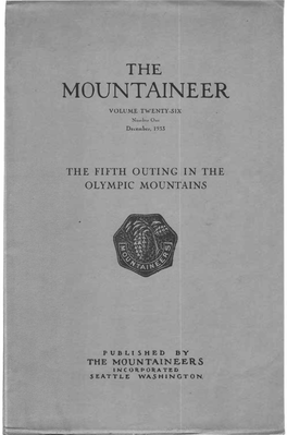 Mountaineer Annual 1933