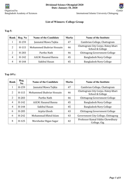 College Result