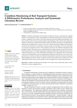 Condition Monitoring of Rail Transport Systems: a Bibliometric Performance Analysis and Systematic Literature Review