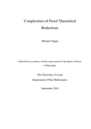 Complexities of Proof-Theoretical Reductions