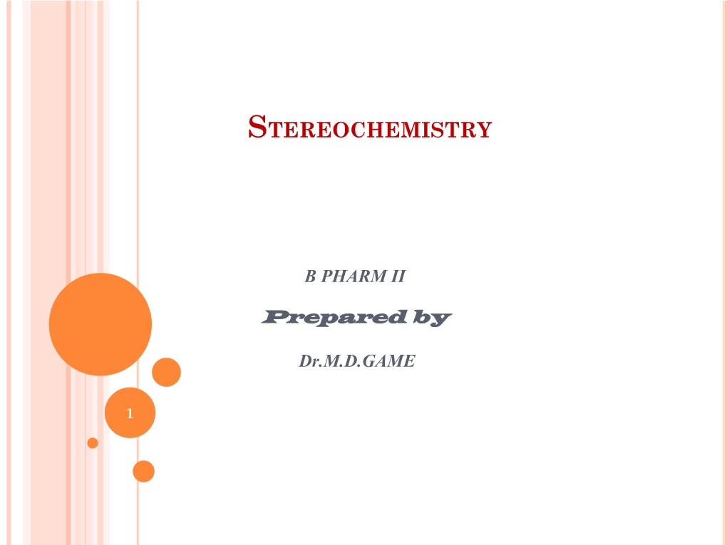 Stereochemistry