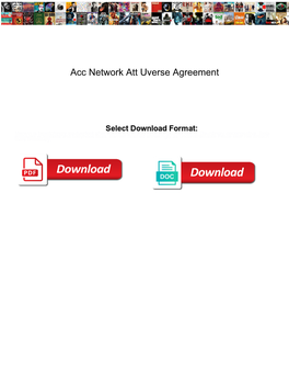 Acc Network Att Uverse Agreement