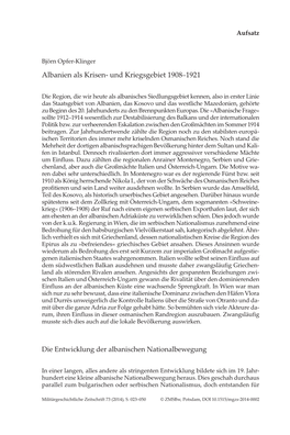 Albanien Als Krisen- Und Kriegsgebiet 1908–1921