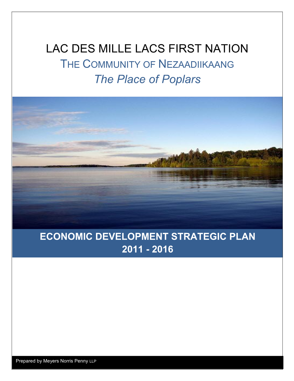 Economic Development Strategic Plan 2011 - 2016