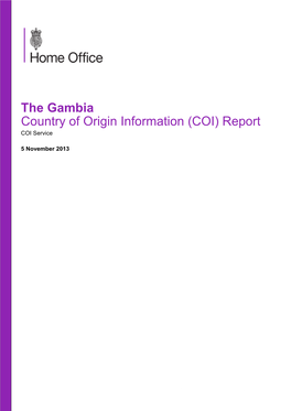 The Gambia Country of Origin Information (COI) Report COI Service