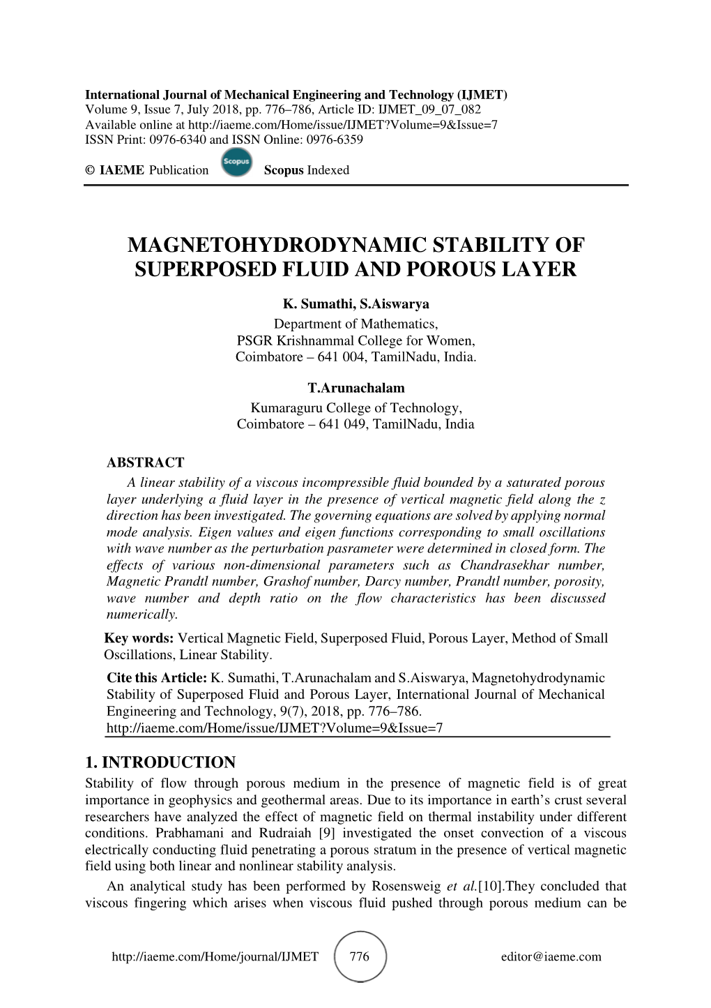 Magnetohydrodynamic Stability of Superposed Fluid and Porous Layer