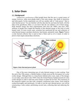 1. Solar Oven 1.1