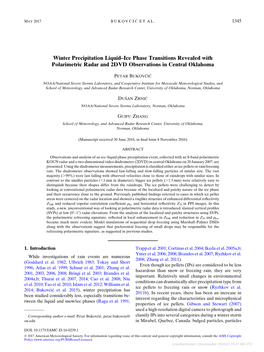 Winter Precipitation Liquid–Ice Phase Transitions Revealed with Polarimetric Radar and 2DVD Observations in Central Oklahoma