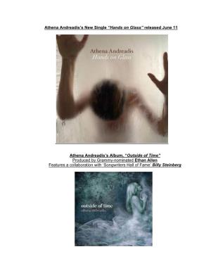 “Hands on Glass” Released June 11 Athena Andreadis's Album