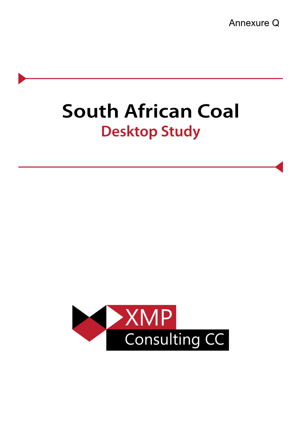 South African Coal Desktop Study INDEX