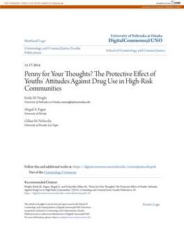 The Protective Effect of Youths' Attitudes Against Drug Use