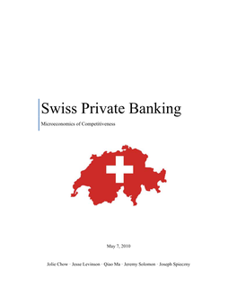 Swiss Private Banking Microeconomics of Competitiveness