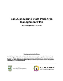 San Juan Marine State Park Area Management Plan