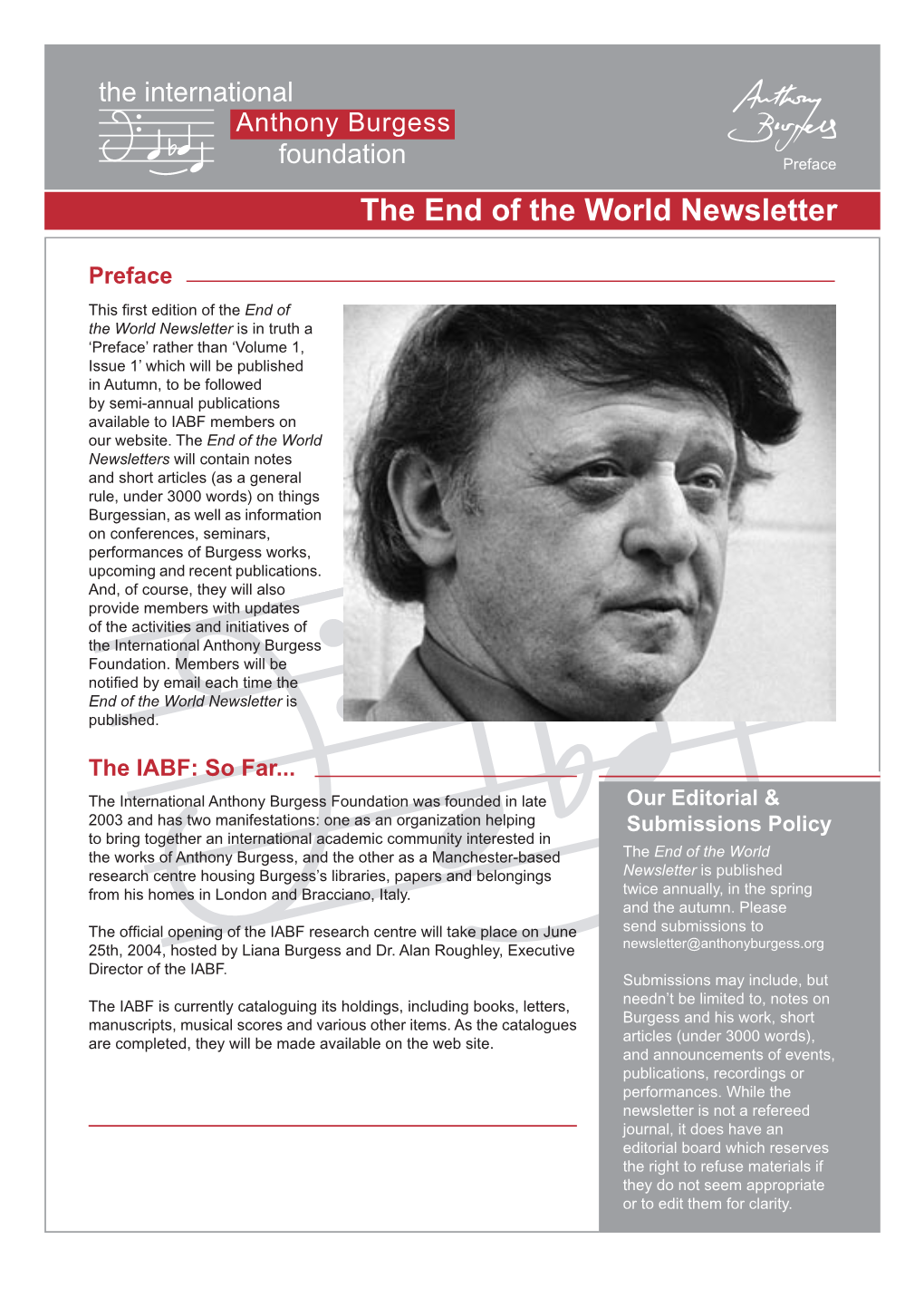 The End of the World Newsletter