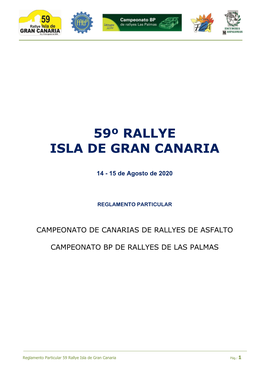 59º Rallye Isla De Gran Canaria