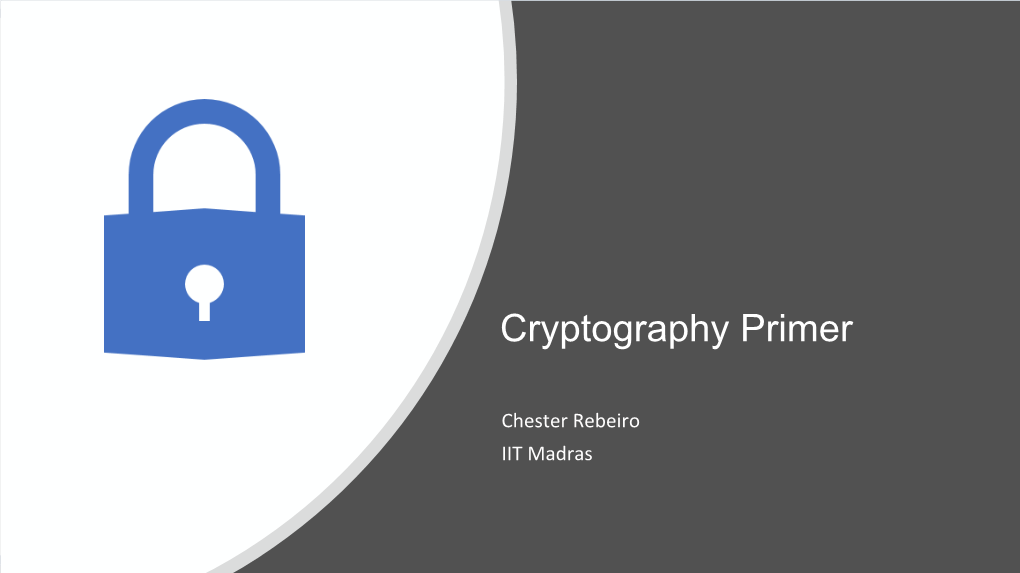 Cryptography Primer