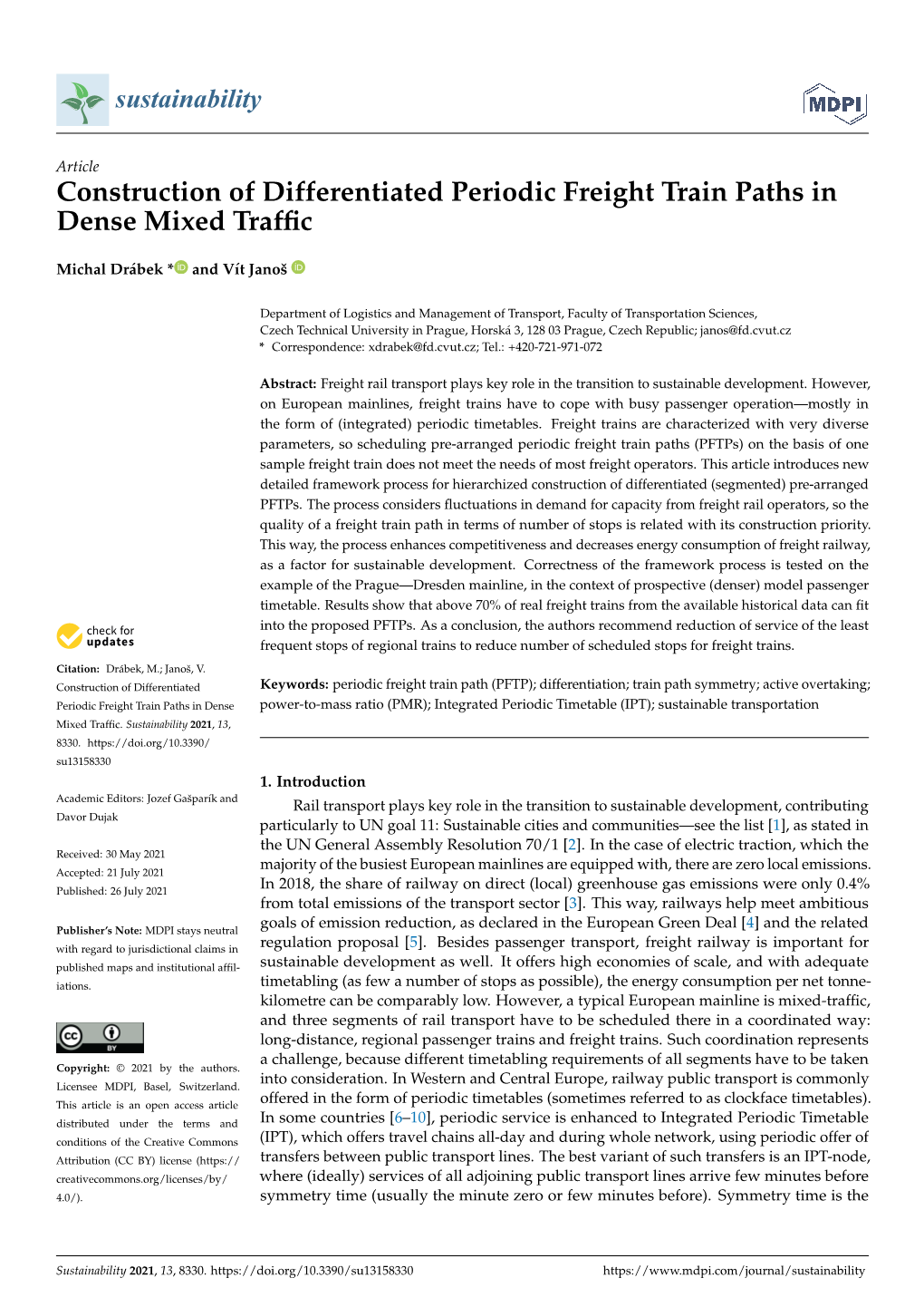 Construction of Differentiated Periodic Freight Train Paths in Dense Mixed Traffic