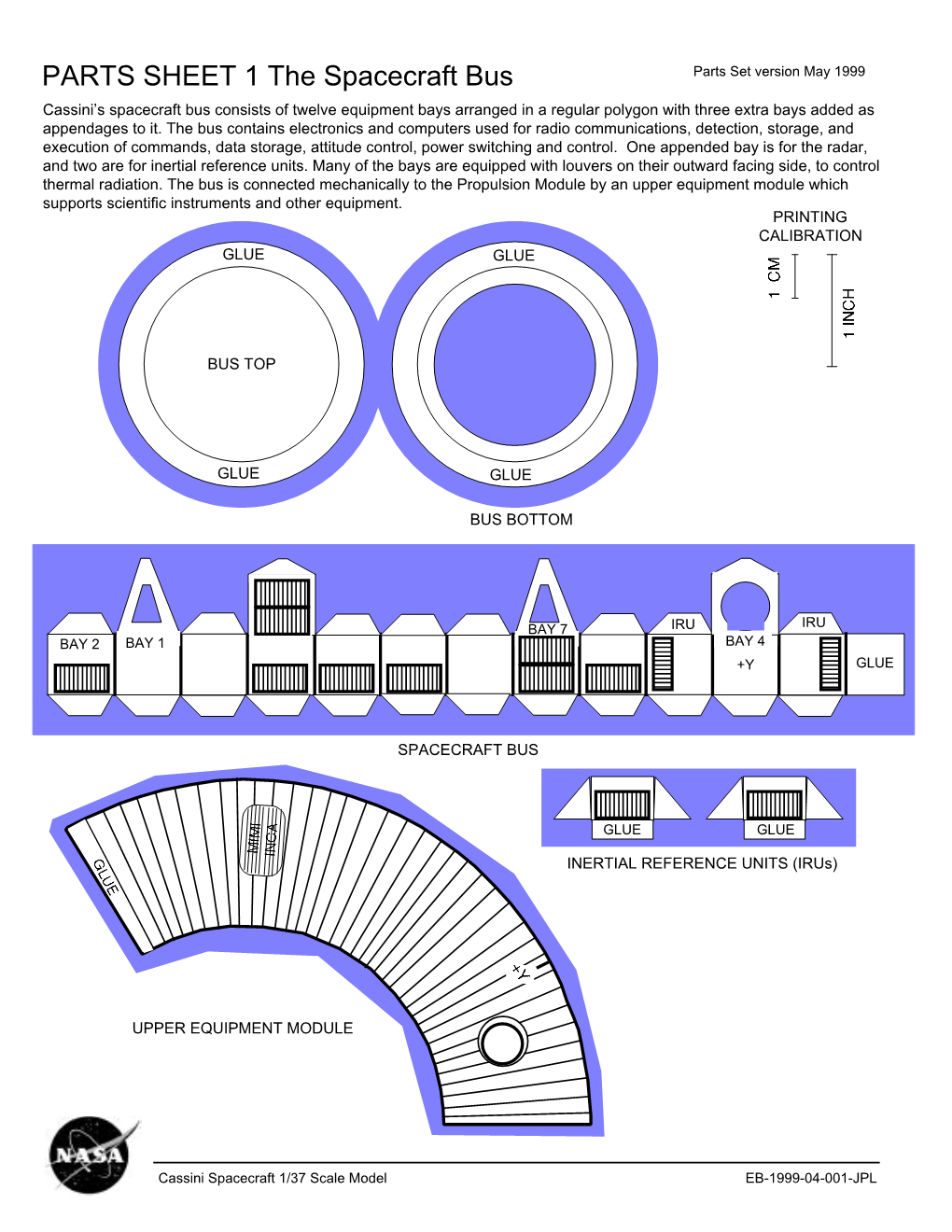 PARTS SHEET 1 the Spacecraft