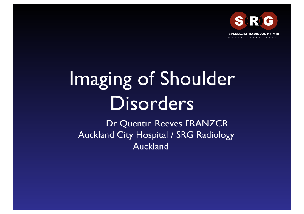 Shoulder Symposium 2017