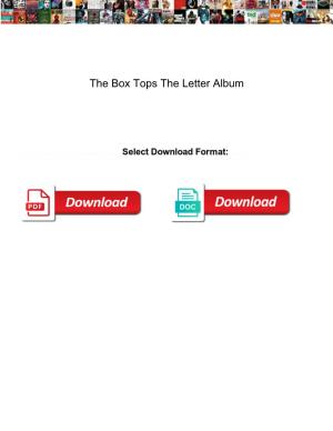 The Box Tops the Letter Album