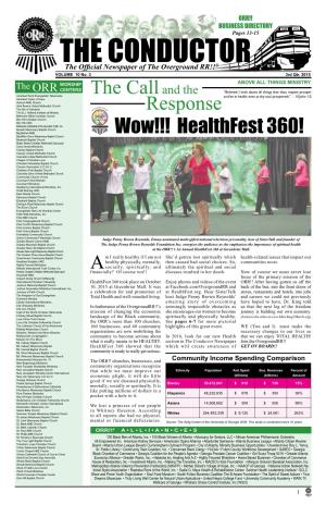 The Calland the Response Wow!!! Healthfest 360!