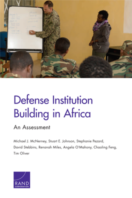 Defense Institution Building in Africa: an Assessment