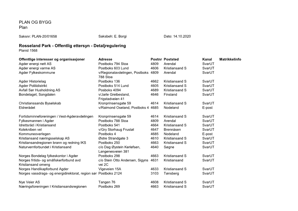 PLAN OG BYGG Plan Rosseland Park