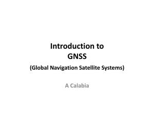 Introduction to GNSS (Global Navigation Satellite Systems)