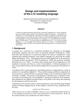 Design and Implementation of the L+C Modeling Language