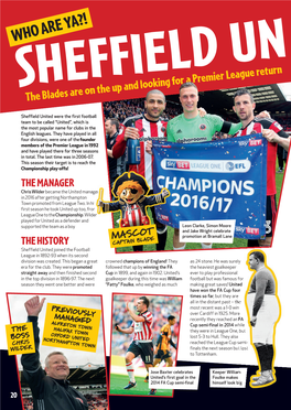 SHEFFIELD UNITED the Blades Are on the up and Looking for a Premier League Return