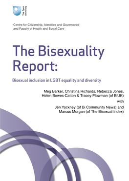 The Bisexuality Report: Bisexual Inclusion in LGBT Equality and Diversity