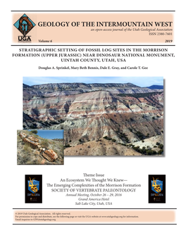 STRATIGRAPHIC SETTING of FOSSIL LOG SITES in the MORRISON FORMATION (UPPER JURASSIC) NEAR DINOSAUR NATIONAL MONUMENT, UINTAH COUNTY, UTAH, USA Douglas A