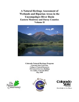 Uncompahgre River Basin Natural Heritage Assessment