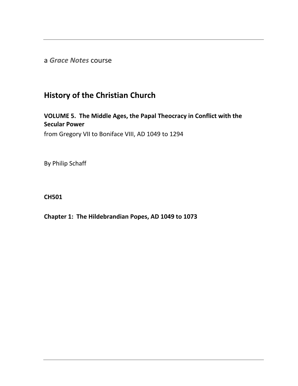 History of the Christian Church*