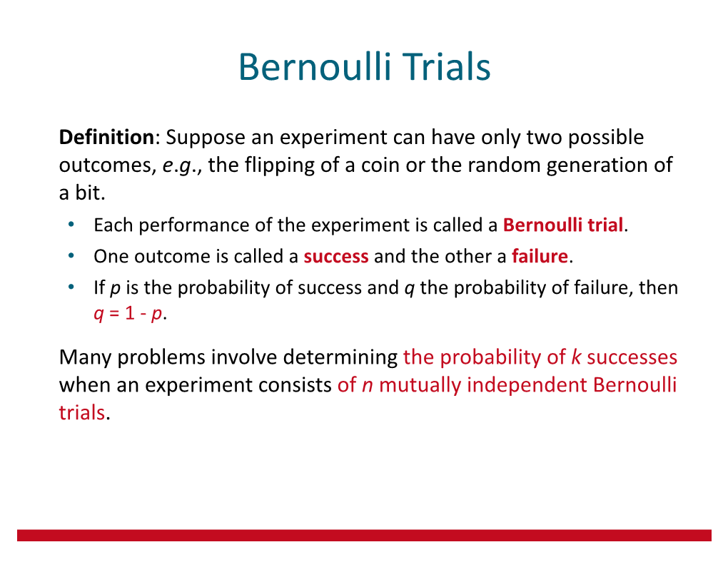 Bernoulli Trials