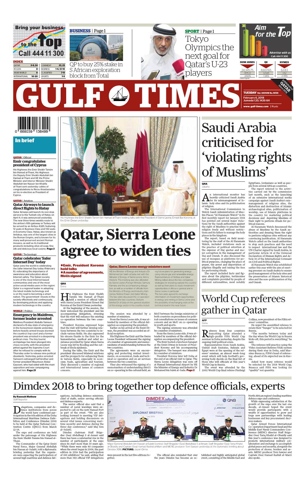 Qatar, Sierra Leone Agree to Widen Ties