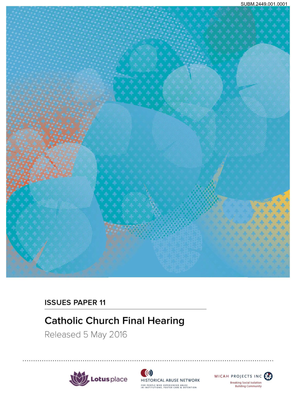 Catholic Church Final Hearing Re Leased 5 May 2016