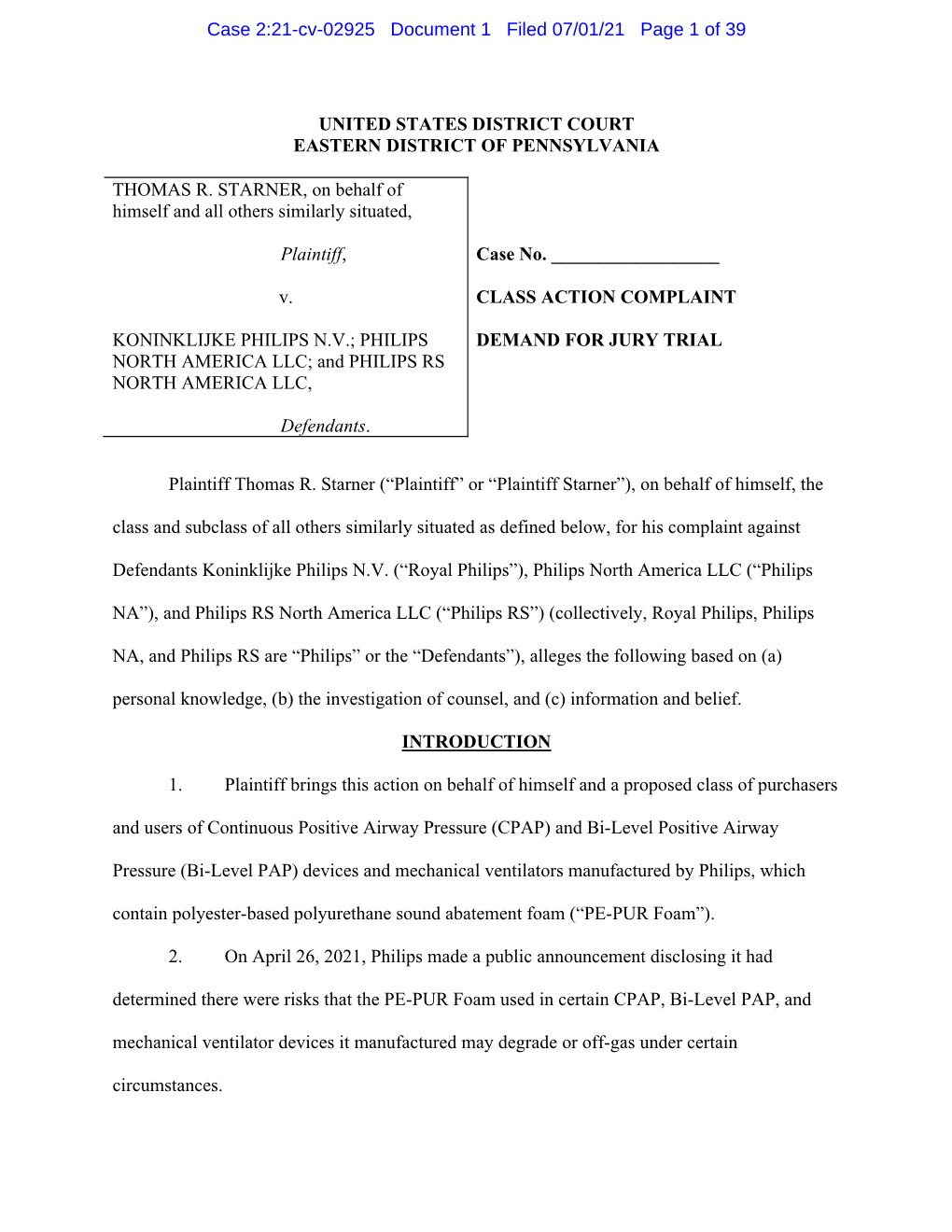 Case 2:21-Cv-02925 Document 1 Filed 07/01/21 Page 1 of 39